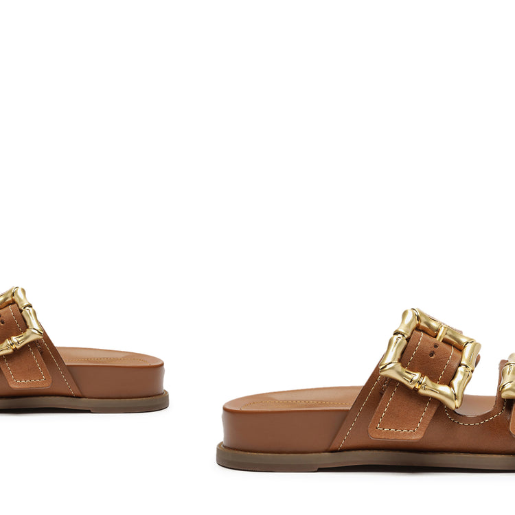 Enola Sporty Leather Sandal New Wood Leather