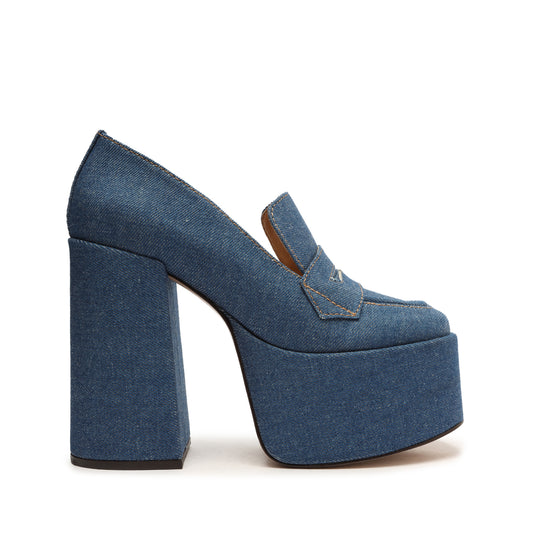 Viola Casual Platform Pump Pumps Fall 22 5 Blue Denim - Schutz Shoes