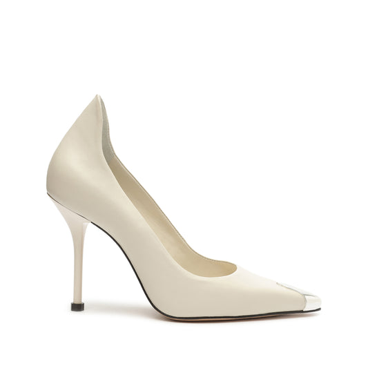 Amal Captoe Leather Pump Pumps Open Stock 5 Pearl Leather - Schutz Shoes