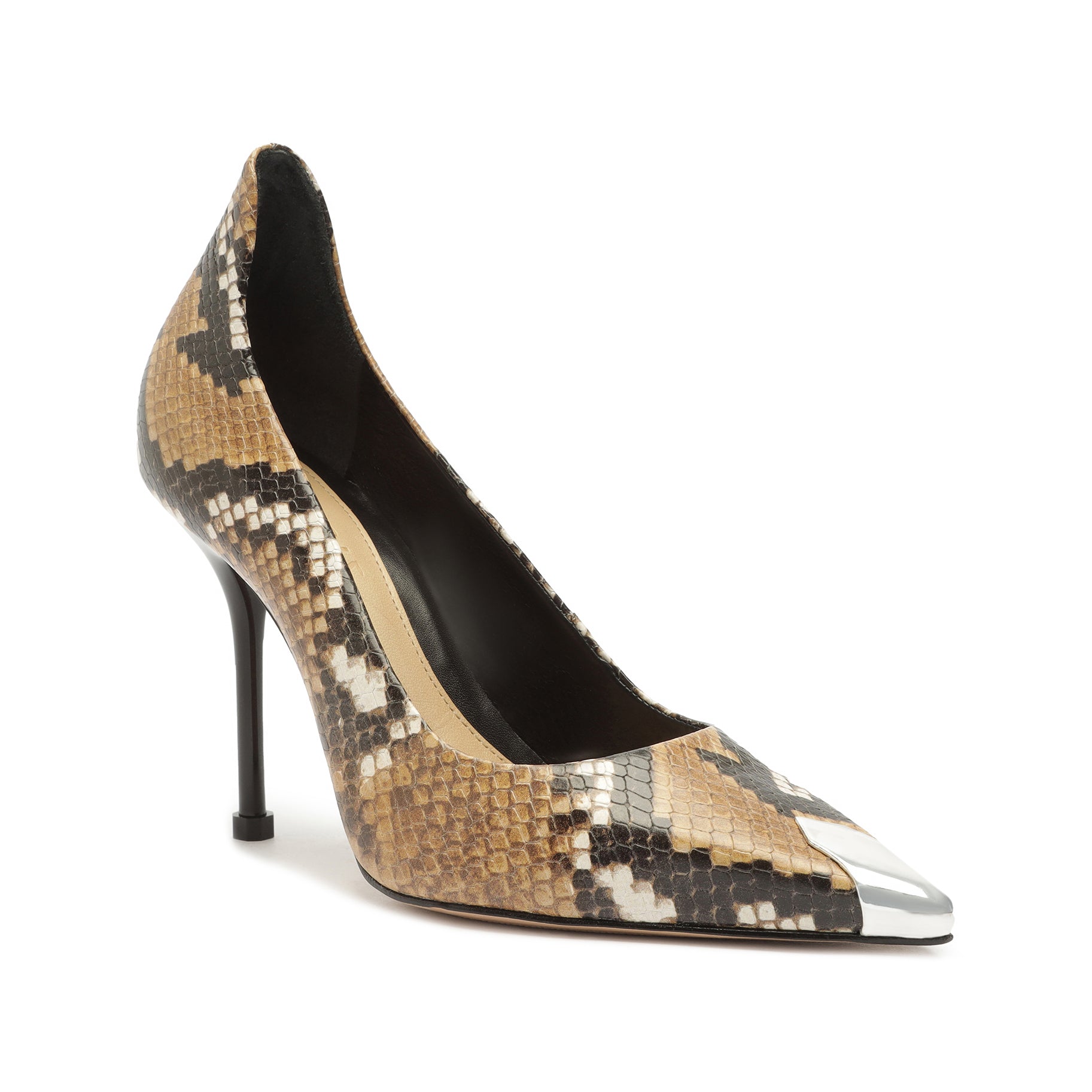 Amal Captoe Snake-Embossed Leather Pump Pumps Open Stock    - Schutz Shoes