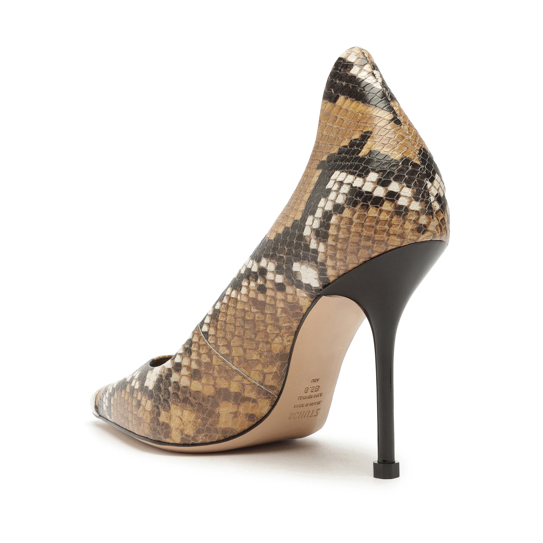 Amal Captoe Snake-Embossed Leather Pump Pumps Open Stock    - Schutz Shoes