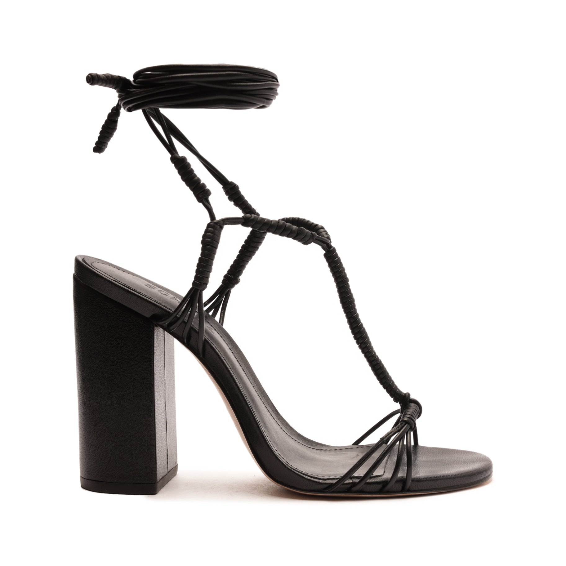 Amunet Block Leather Sandal Sandals Open Stock 5 Black Leather - Schutz Shoes