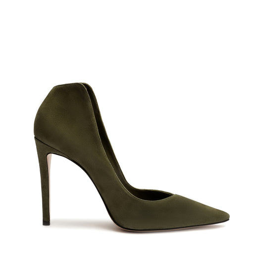 Arlette Suede Pump Pumps Fall 22 5 Military Green Suede - Schutz Shoes