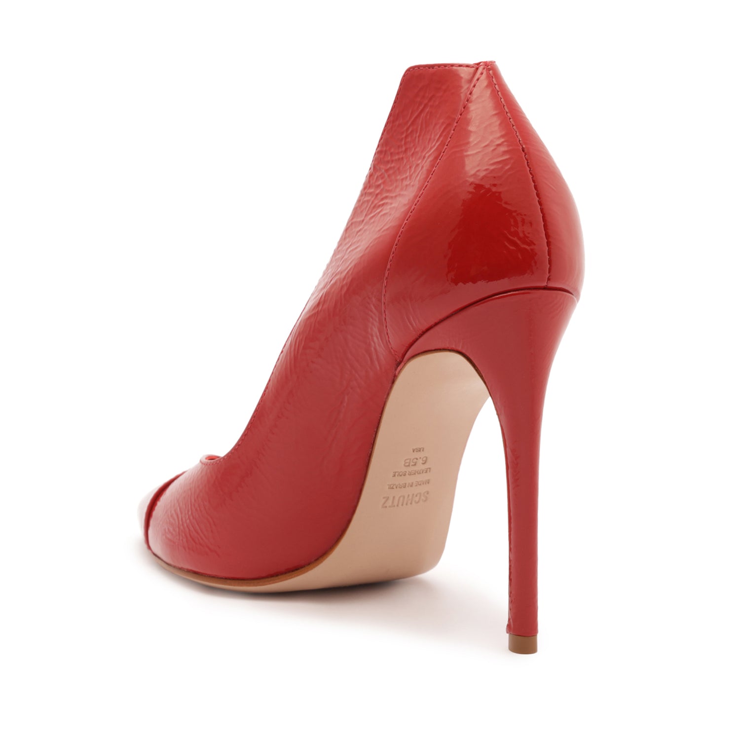 Arlette Nappa Leather Pump Club Red Nappa Leather