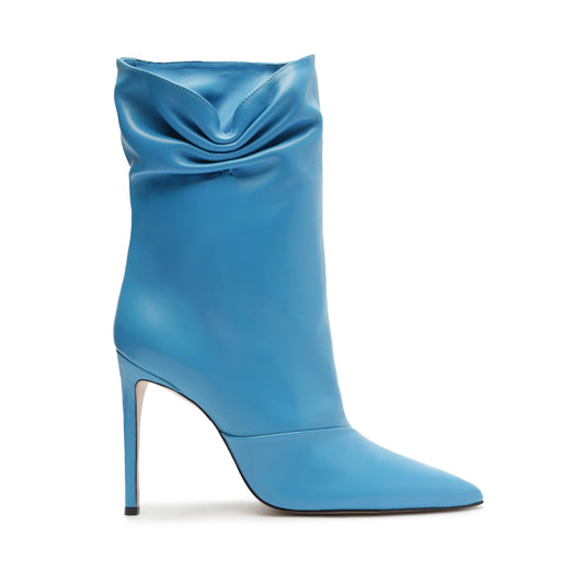 Sidonie Mid-Calf Leather Bootie 5 Citric Blue Leather - Schutz Shoes