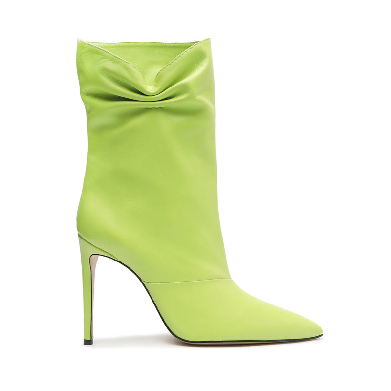 Sidonie Mid-Calf Leather Bootie Booties Open Stock 5 Fresh Lime Leather - Schutz Shoes
