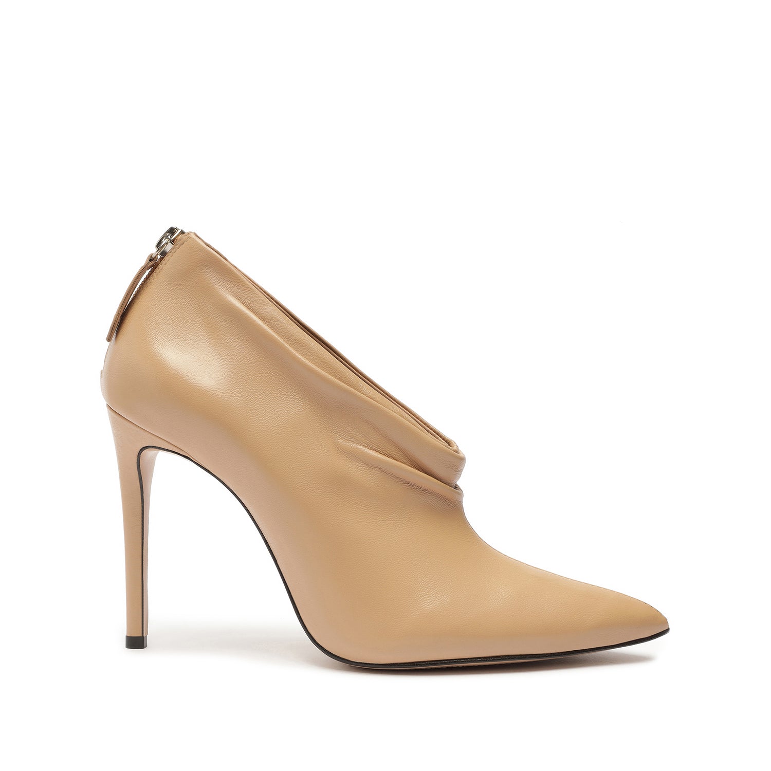 Sidonie Leather Bootie 5 Almond Leather - Schutz Shoes