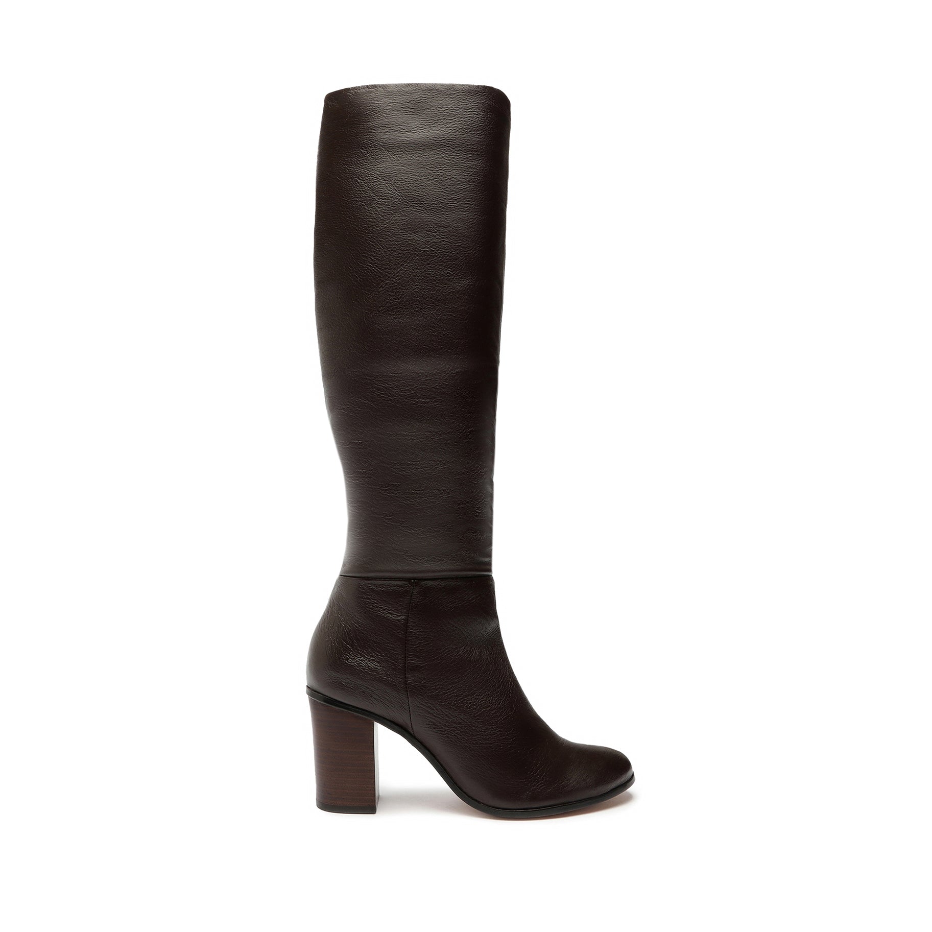 Lucienne Up Leather Boot Fall 22 5 Coffee Leather - Schutz Shoes