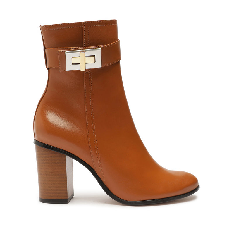 Lucienne Calf Leather Bootie Booties Fall 22 5 Caramel Calf Leather - Schutz Shoes