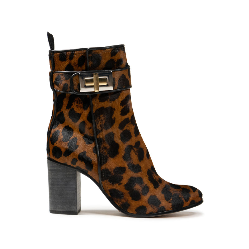 Lucienne Casual Leopard-Printed Leather Bootie Booties Fall 22 5 Natural Leopard-Printed Leather - Schutz Shoes