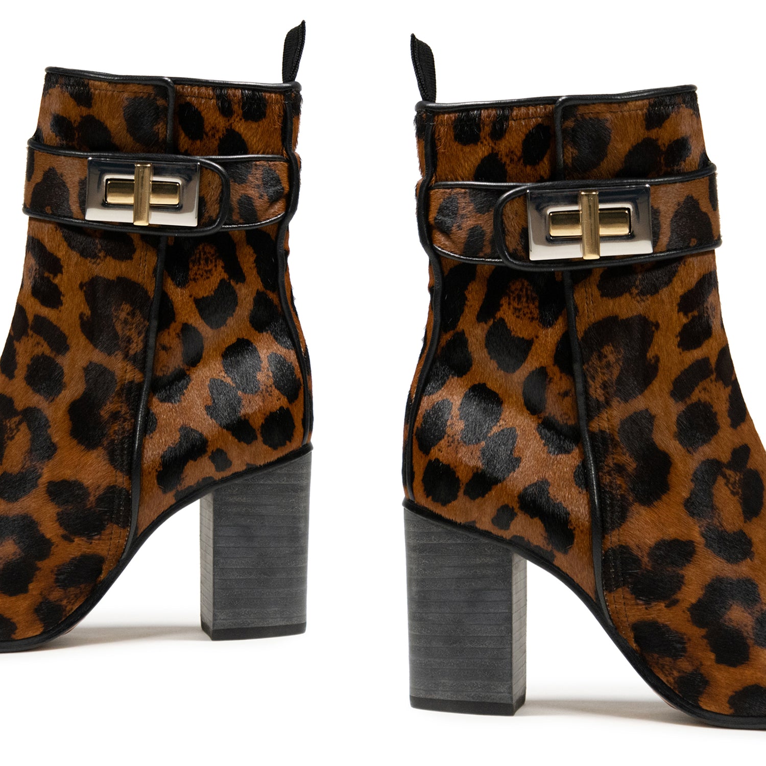 Lucienne Casual Leopard-Printed Leather Bootie Booties Fall 22    - Schutz Shoes