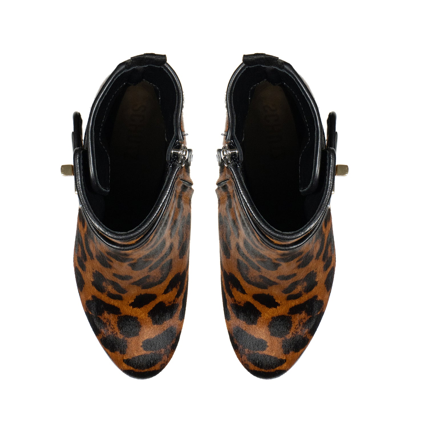 Lucienne Casual Leopard-Printed Leather Bootie Booties Fall 22    - Schutz Shoes