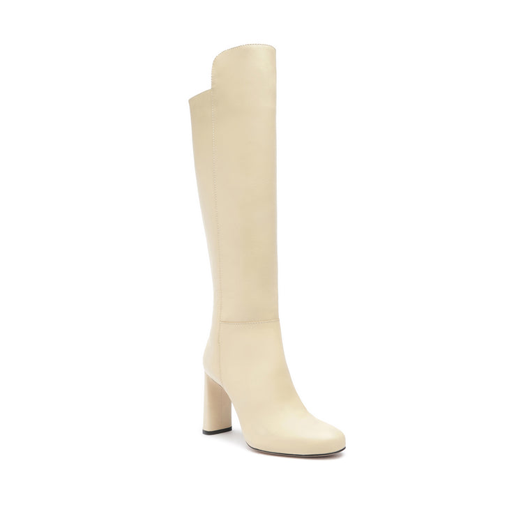 Etienne Leather Boot Eggshell Leather