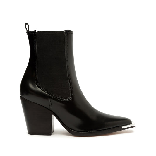 Springsteen Leather Bootie Booties FALL 23 5 Black Leather - Schutz Shoes