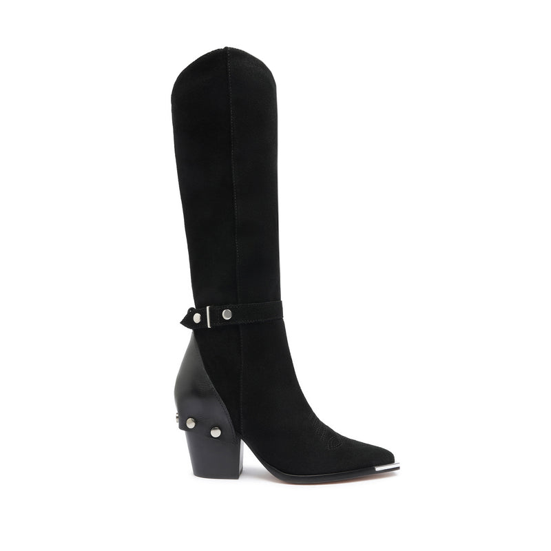 Rianne Suede Boot Boots Open Stock 5 Black Suede - Schutz Shoes