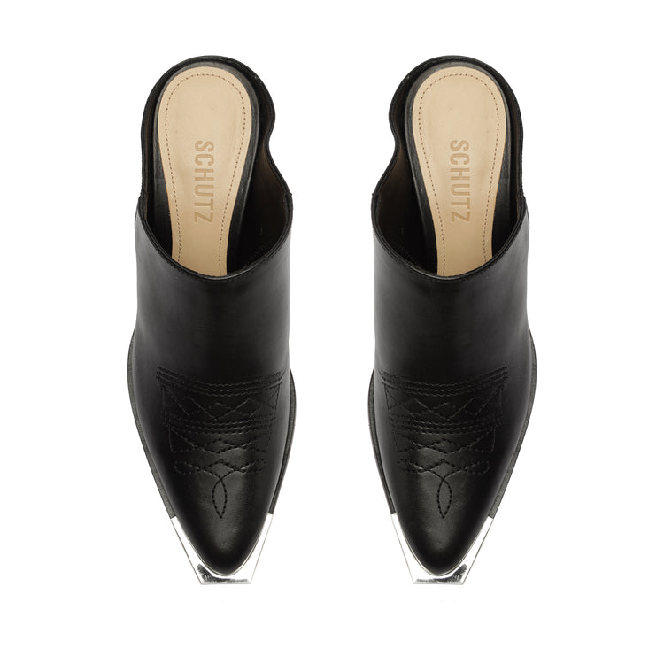 Alley Leather Pump Black Leather