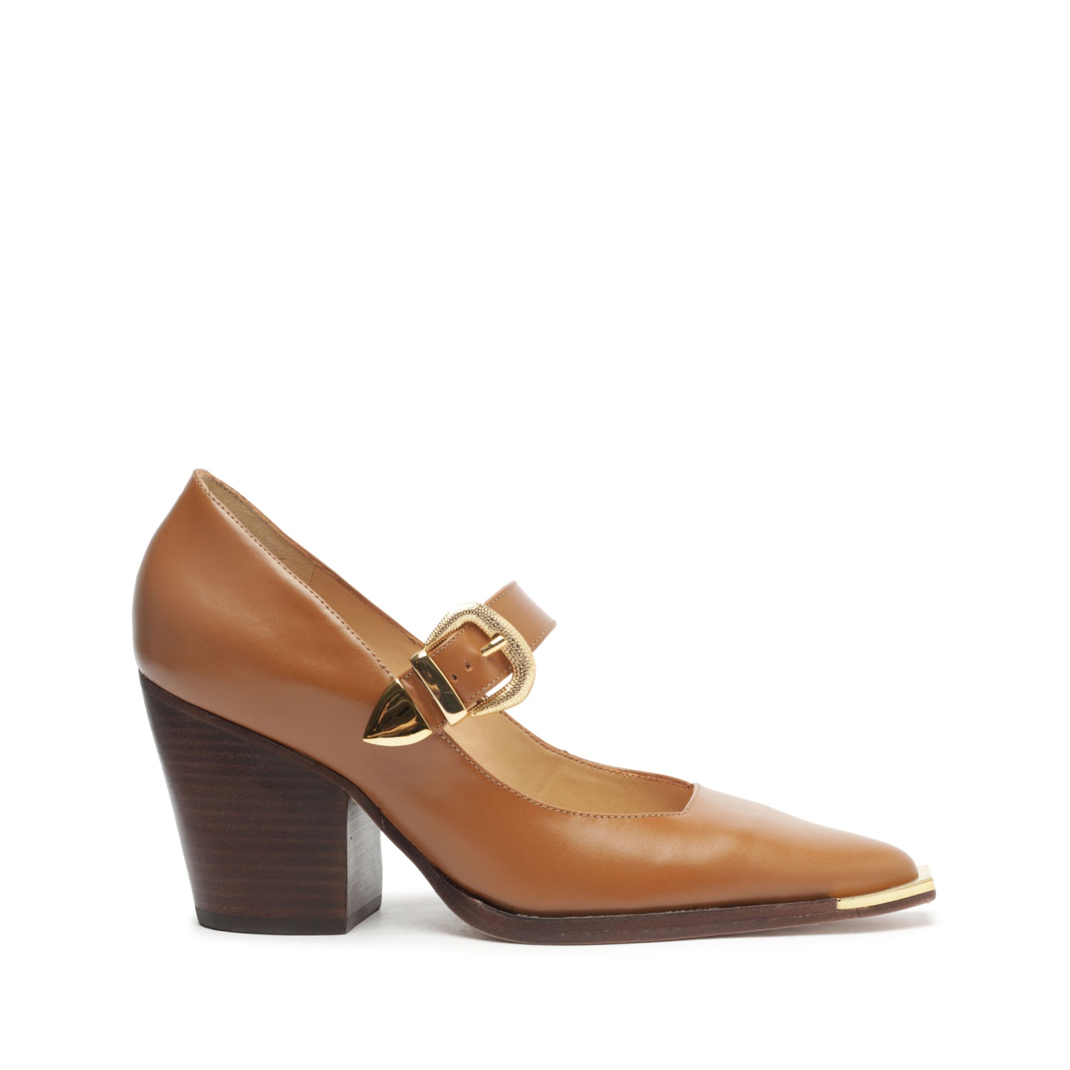 Jeane Leather Pump New Wood Leather