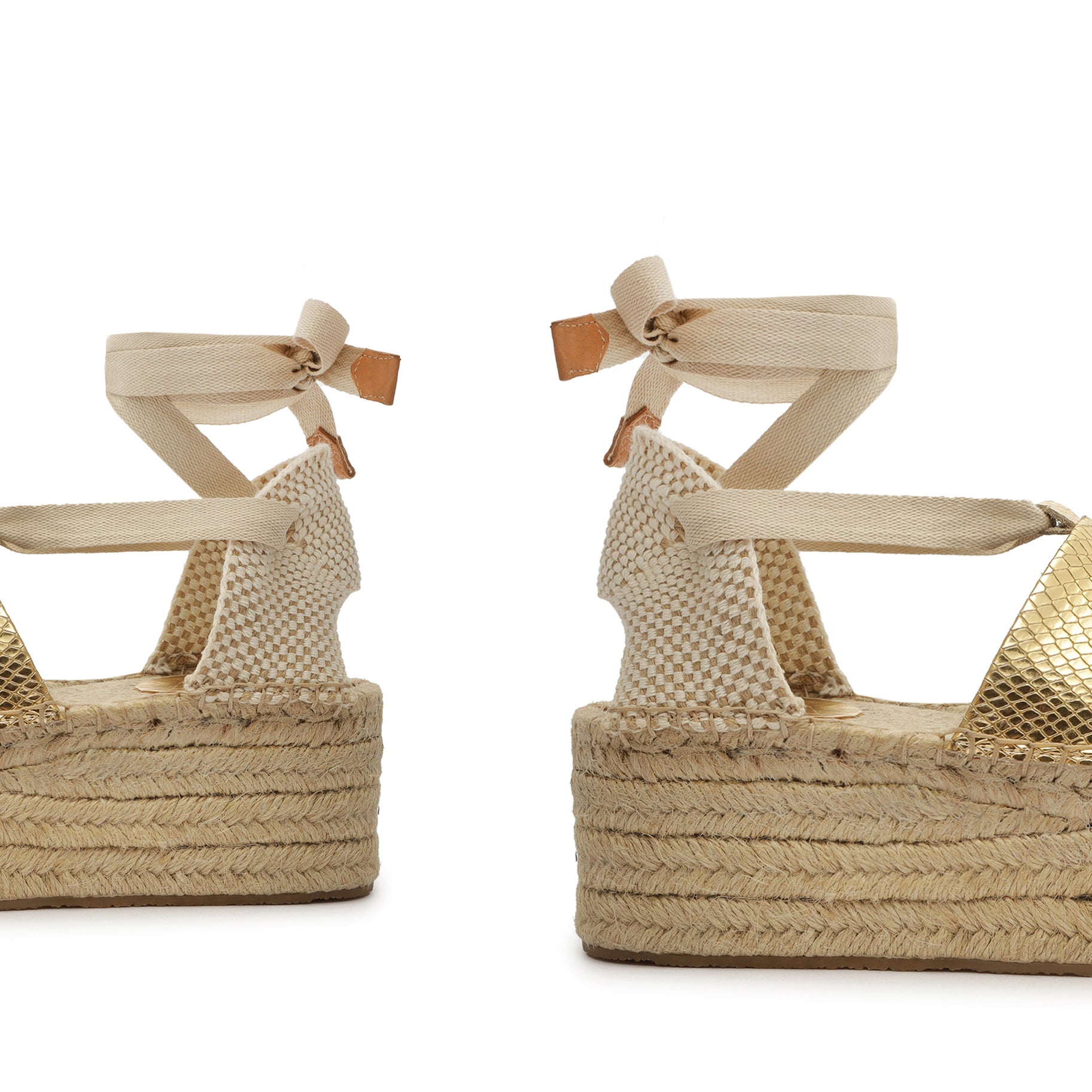 Greeca Metallic Leather Espadrille Espadrilles Spring 23    - Schutz Shoes