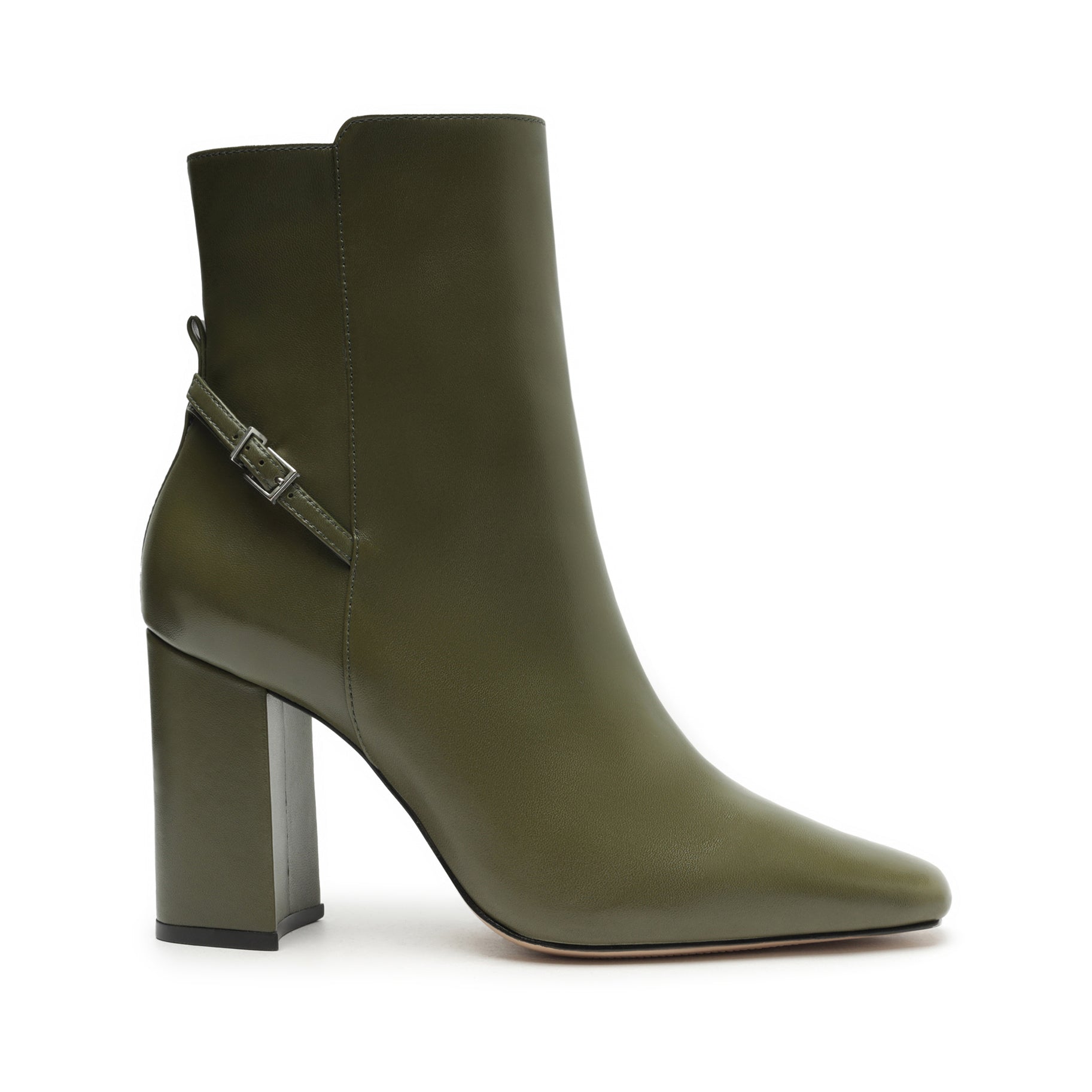 Christine Nappa Leather Bootie Booties Open Stock 5 Military Green Nappa Leather - Schutz Shoes