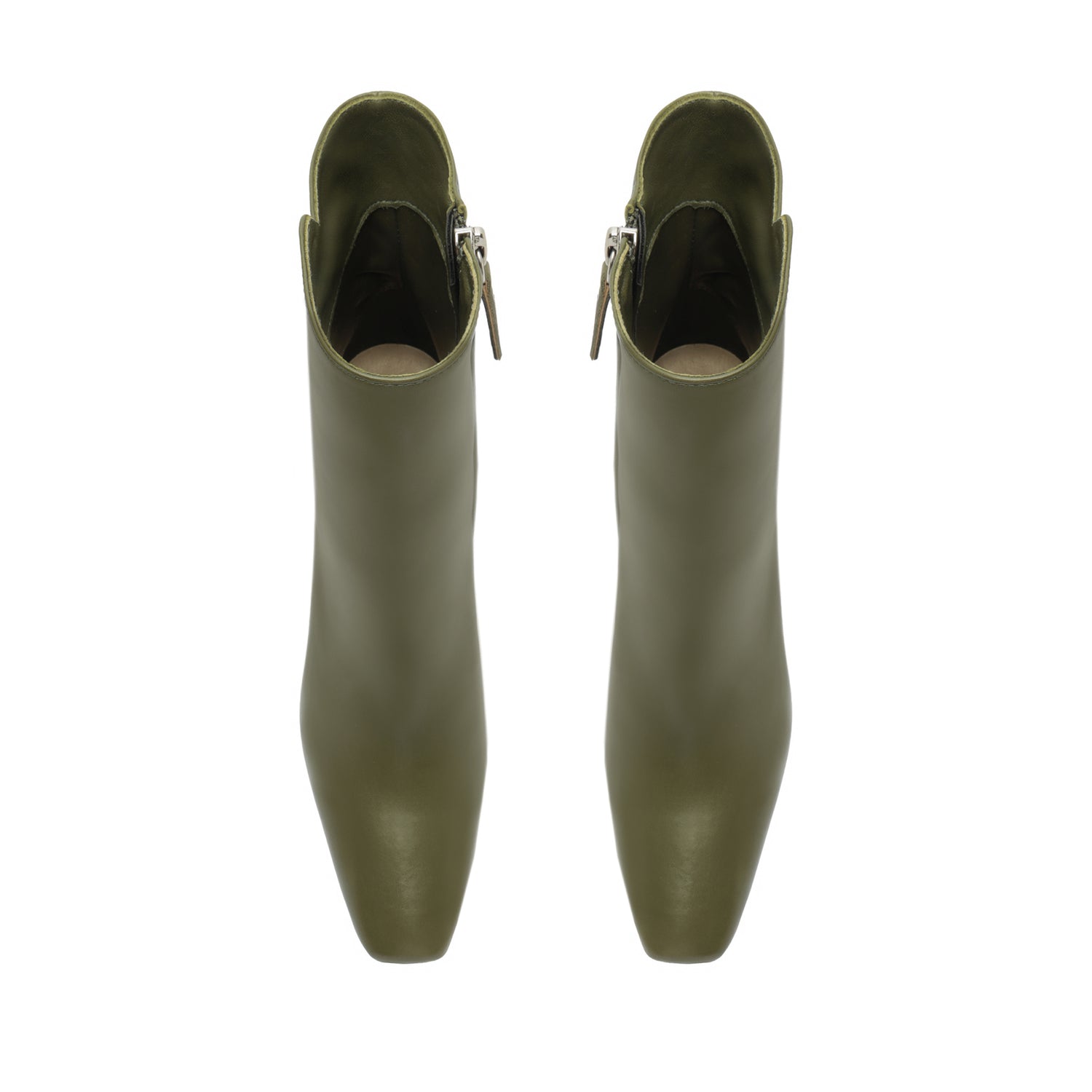 Christine Nappa Leather Bootie Military Green Nappa Leather