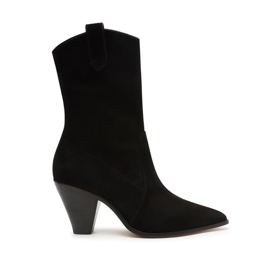 Mackie Nubuck Leather Bootie Booties FALL 23 5 Black Nubuck Leather - Schutz Shoes