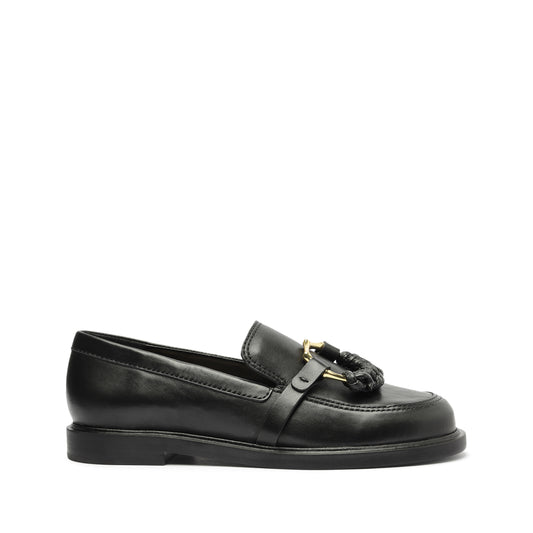 Rhino Leather Flat Flats PRE FALL 23 5 Black Leather - Schutz Shoes