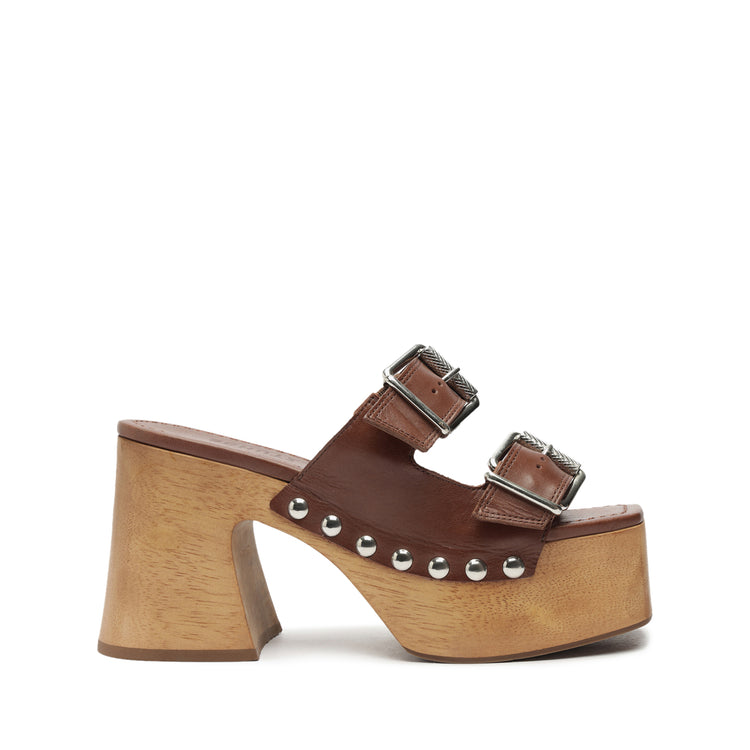 Kayleigh Leather Sandal True Brown Leather