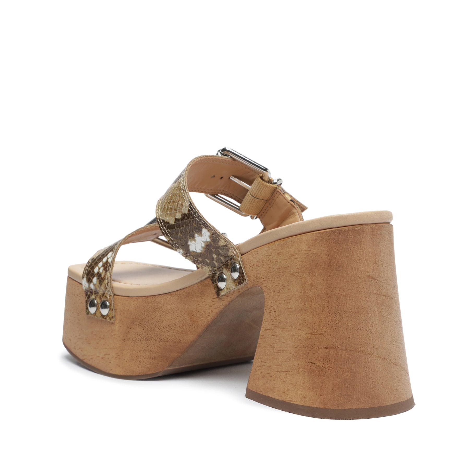 Kayleigh Snake-Embossed Leather Sandal Resort 23 - Schutz Shoes