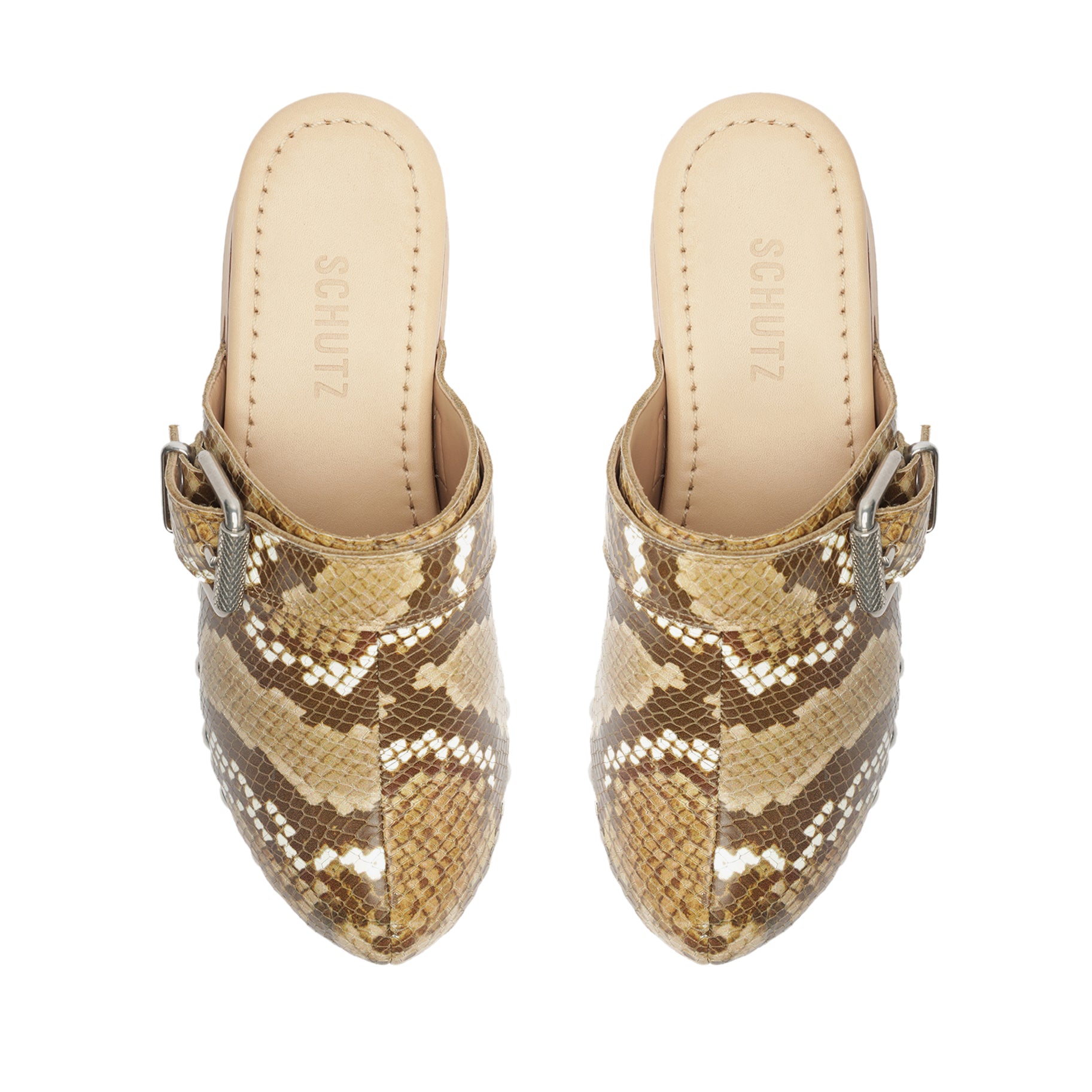 Ever Snake-Embossed Leather Flat Flats OLD    - Schutz Shoes