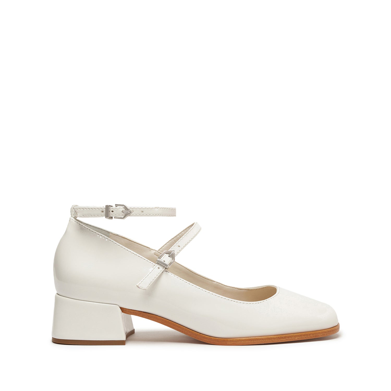 Dorothy Patent Leather Pump White