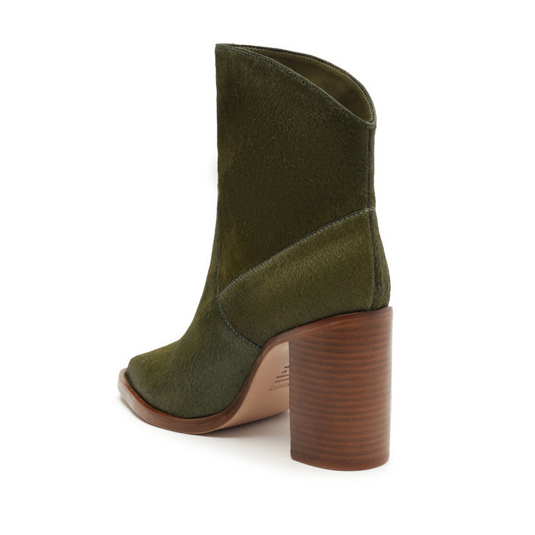 Misty Leather Bootie Moss Green