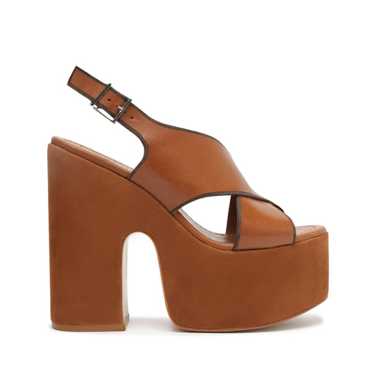 Callie Cutout Leather Sandal Sandals Resort 23 5 New Wood Leather - Schutz Shoes