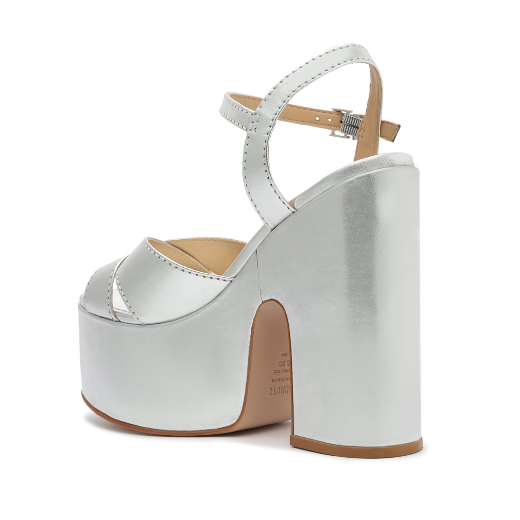 Keefa Cutout Metallic Leather Sandal Sandals Resort 23    - Schutz Shoes