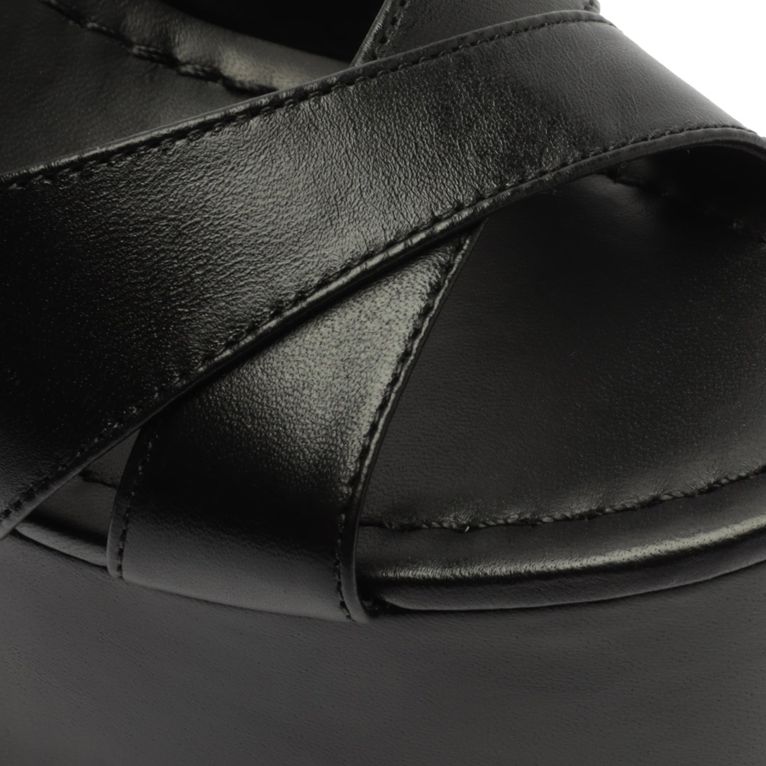 Keefa Cutout Nappa Leather Sandal Black Nappa Leather