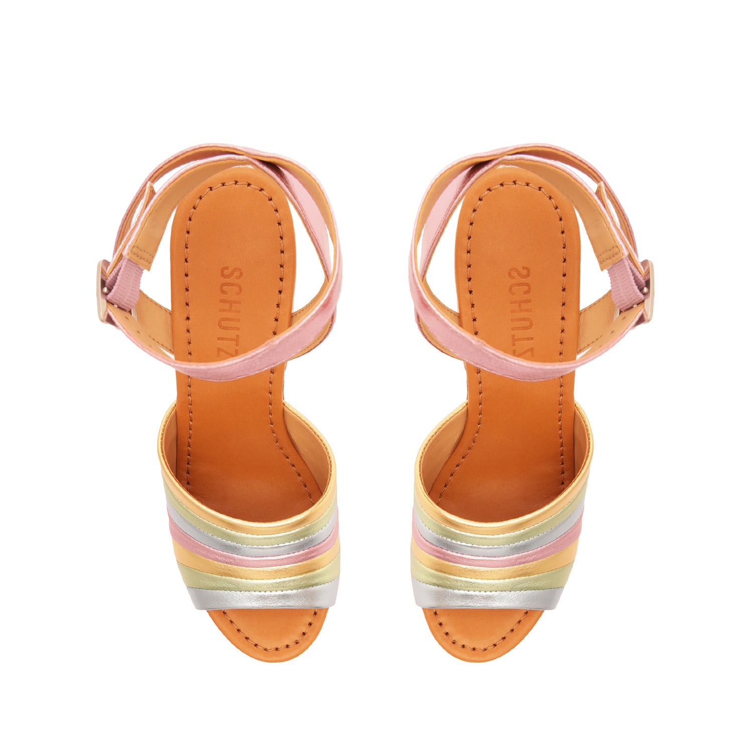 Imani Metallic Leather Sandal Sandals Spring 23    - Schutz Shoes