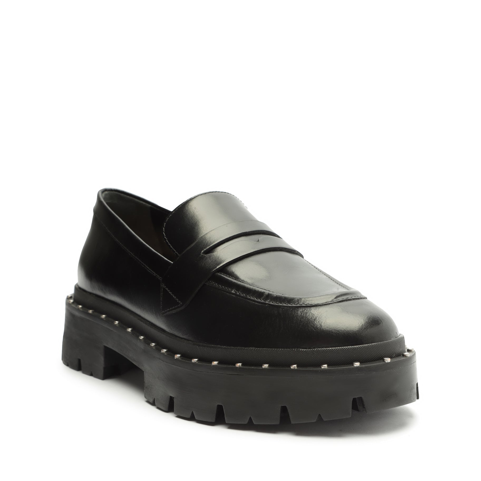 Christie Studs Leather Flat Flats FALL 23    - Schutz Shoes