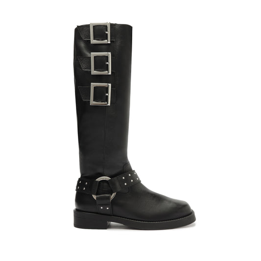 Luccia Buckle Graxo Leather Boot Boots PRE FALL 23 5 Black Graxo Leather - Schutz Shoes