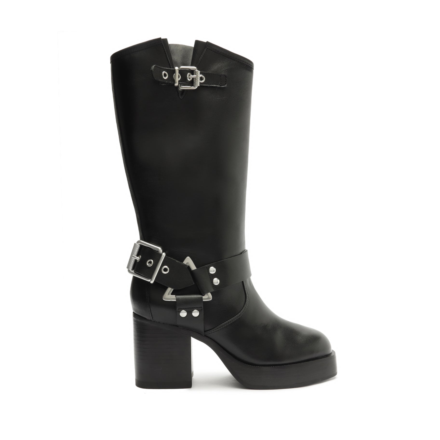 Kiara Block Atanado Leather Boot Boots FALL 23 5 Black Atanado Leather - Schutz Shoes