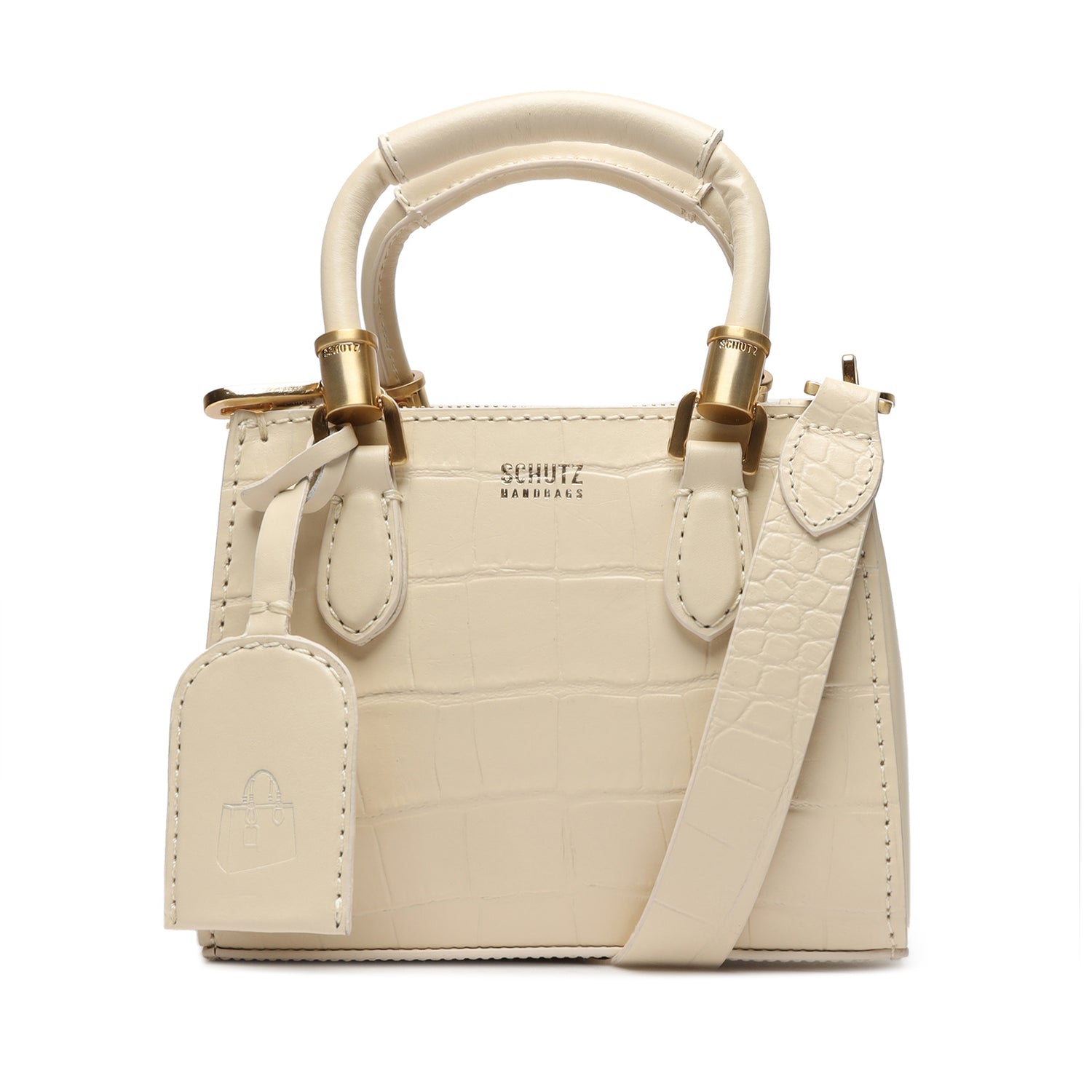 Lorena Mini Leather Bag O/S Eggshell Leather - Schutz Shoes