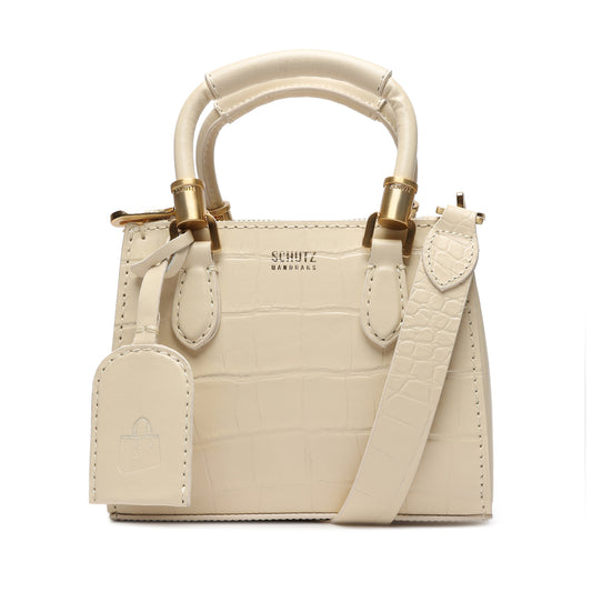 Lorena Mini Leather Bag O/S Eggshell Leather - Schutz Shoes
