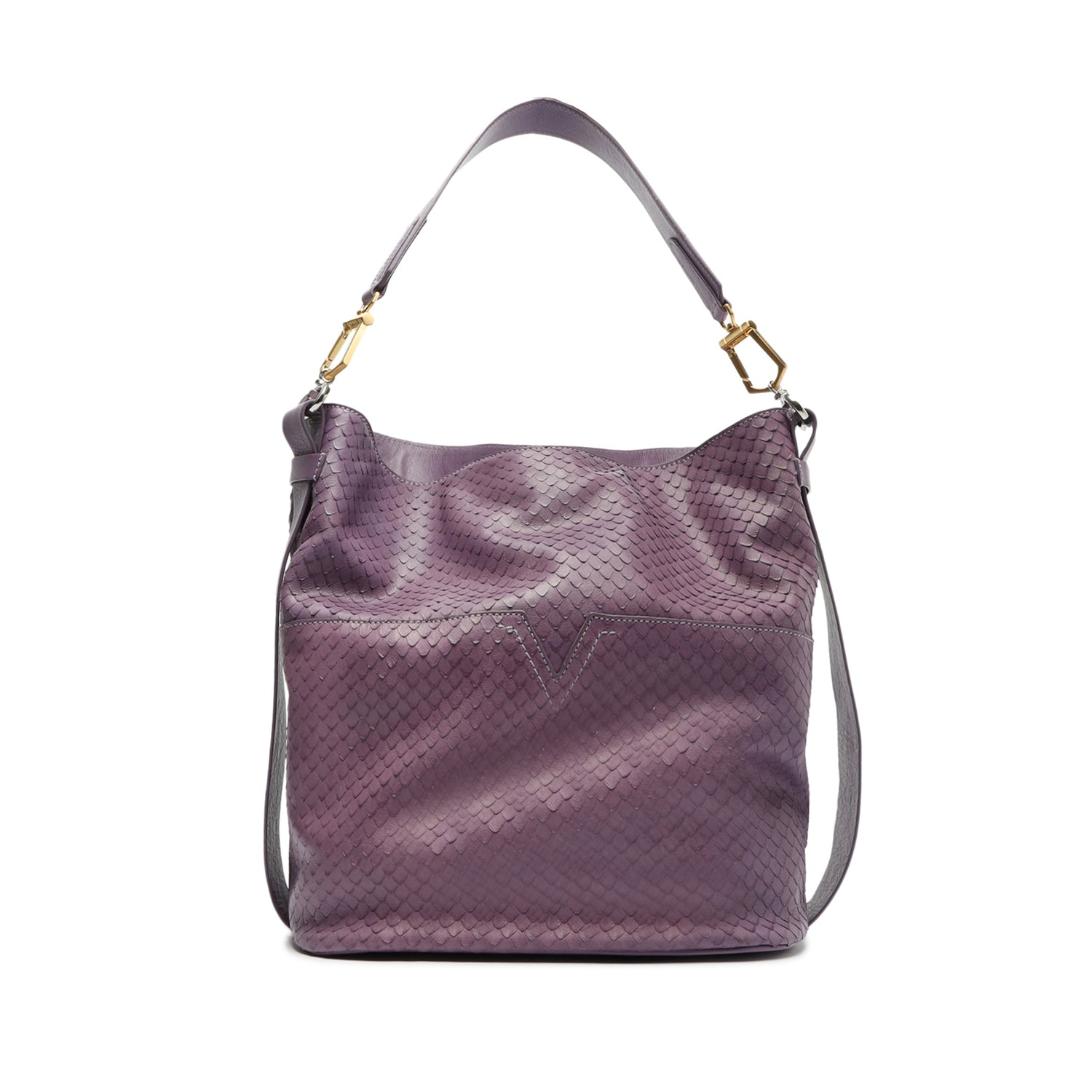 Mandy Snake-Embossed Leather Hobo Bag Handbags Sale    - Schutz Shoes