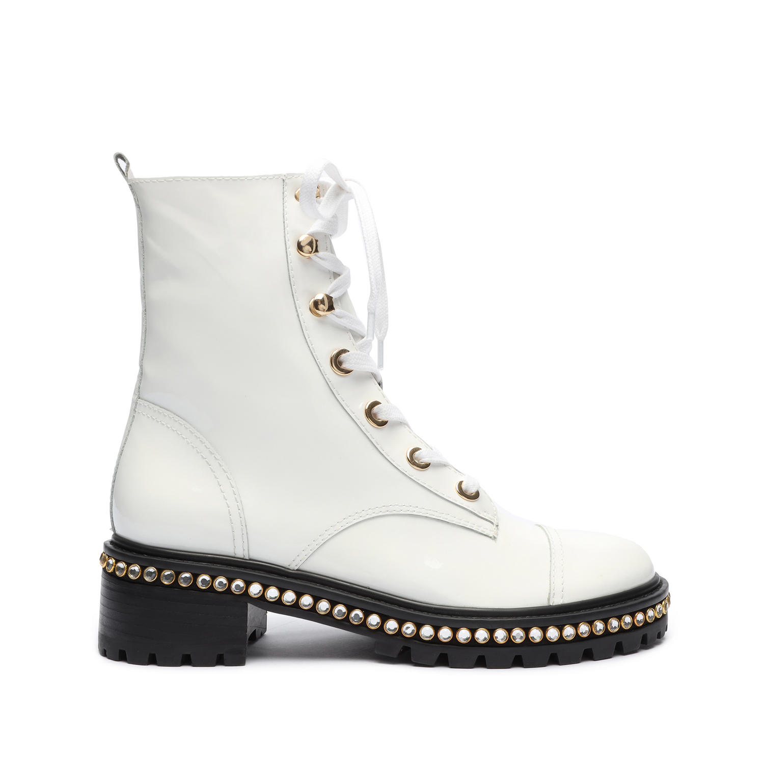 Andorra Patent Leather Bootie Booties Sale 5 WHITE VERNIZ - Schutz Shoes