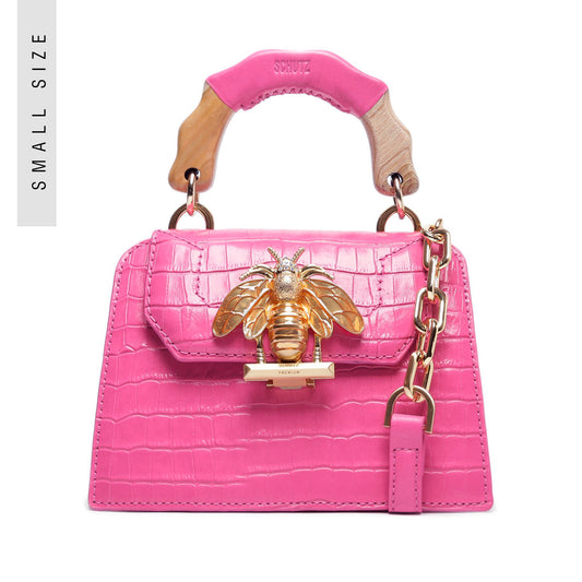 Crossbody Believe Handbag Handbags Sale S Paradise Pink Crocodile-Embossed Leather - Schutz Shoes