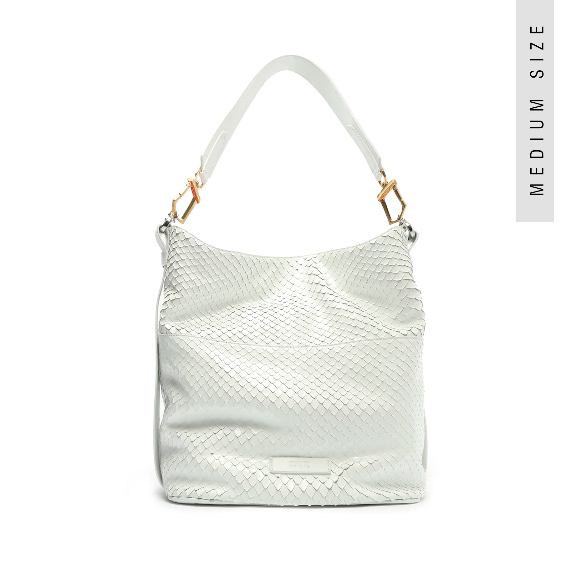 Mandy Snake-Embossed Leather Hobo Bag Handbags Sale O/S White Snake Embossed Leather - Schutz Shoes